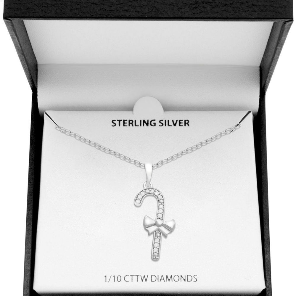 Candy Cane Pendant Necklace